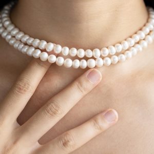 Real Freshwater Pearl Choker Necklace 2 Layered Detachable